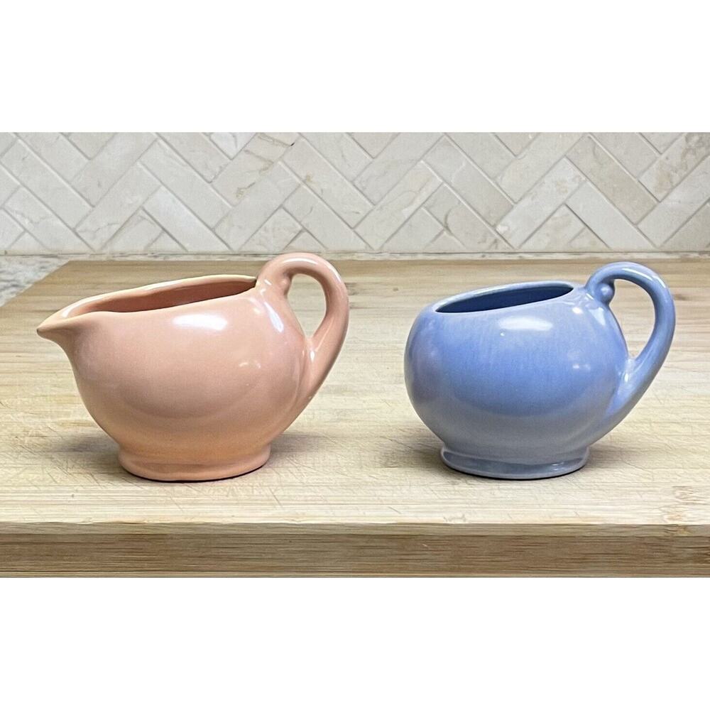 Vintage Metlox 200 Series Poppy Trail Pottery Creamer & Sugar Dish Lot
